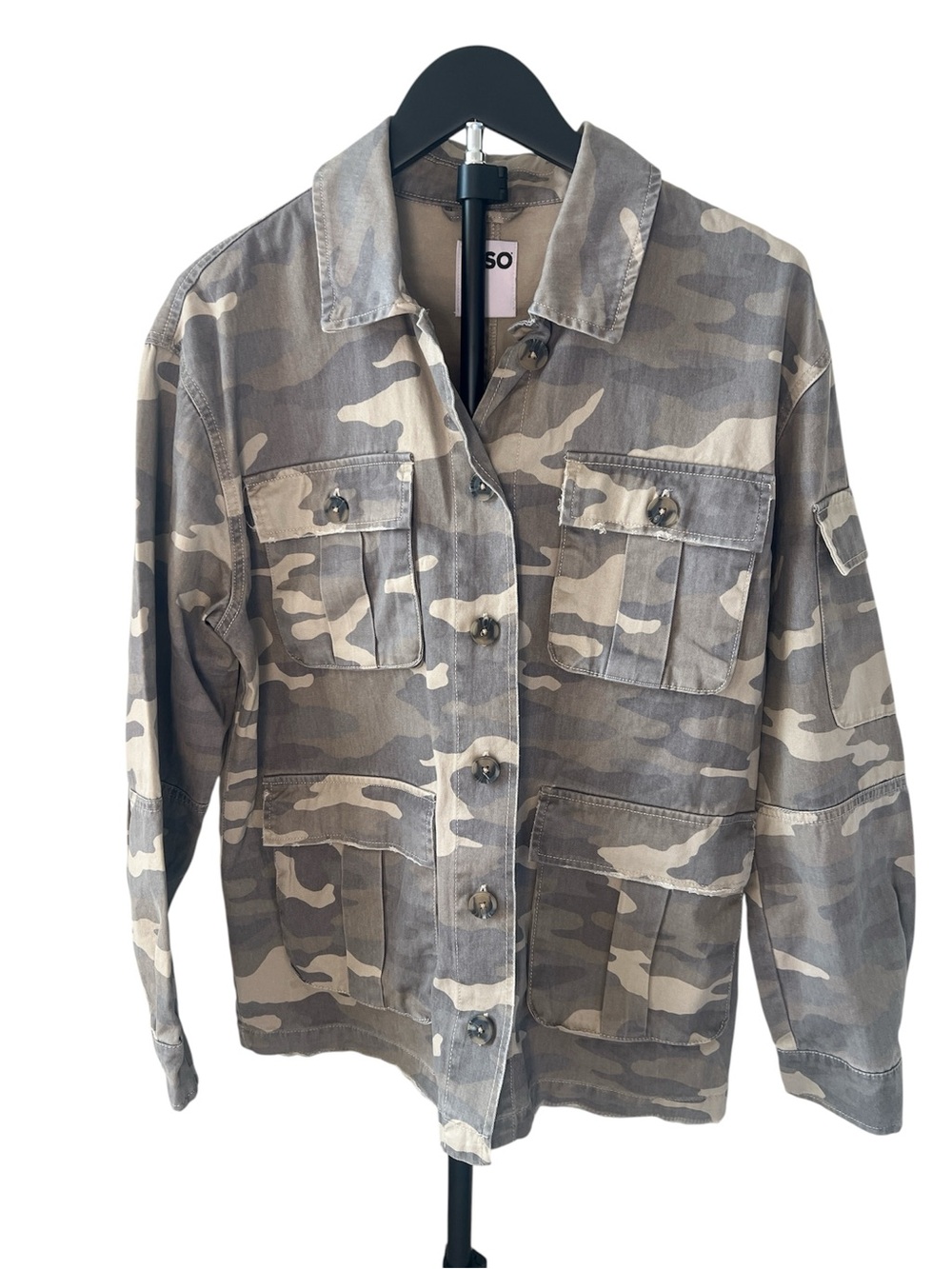 SO camo military army traveler boho hippie hipster  safari utility shacket M